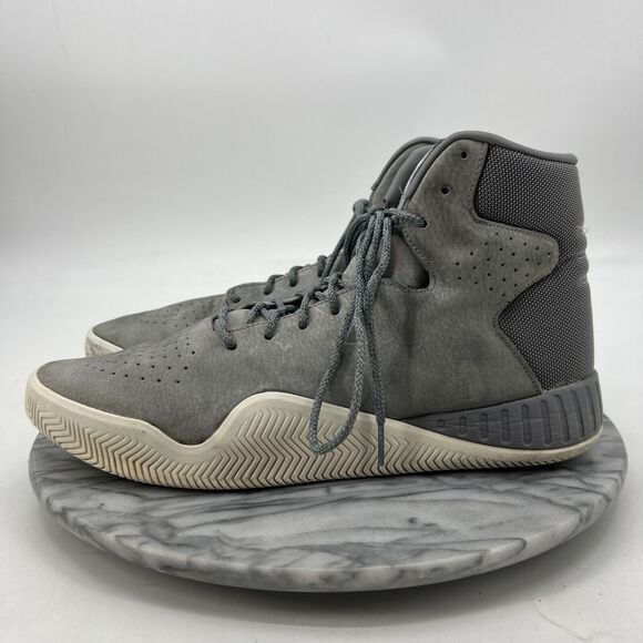 Adidas Tubular Instinct Mens 11 Gray Suede Lace Up High Top Athletic Shoe S80084 - Picture 4 of 13